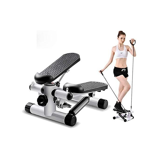 Stepper 2 en 1 avec écran Multifonctions et Cordes Élastiques,